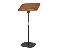 Adjustable Portable Podium Stand for Presentats & Concerts Classic Floor Lectern with Pa Clips Height 19.6835.43in Ideal for Church Lessons (Brown)