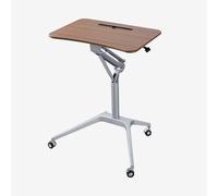 Adjustable Portable Podium Stand with 4 Locking Wheels - Rolling Reception Desk for Classroom Office Conference Ergonomic Design White - Ideal for Teachers & Lectures