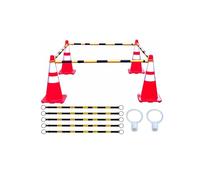 Adjustable Portable Retractable Traffic Cone BarExpandable Safety Barrier for Events & Roads 3ft6ft Length PVC Yellow 20PCS (Cones Not Included)
