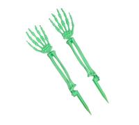 Adjustable Poseable Glowing Skeleton Hand Halloween Stakes Waterproof Outdoor Decoration for Haunting Garden Adjustable Halloween Yard Decoration