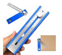 Adjustable Positioning Marking Protractor Tool,Multifunctional Depth Measuring Ruler with Angle Marking 15°-90°,Multi-Angle MarkingRule with Rotatable Knob,Level & Fixed PointMarking for Woodworking