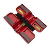 Adjustable Post Level with Elastic Band for Fence Pipe and Metal Posts, 3 Vials (2 Horizontal + 1 Vertical), Plastic Angle Measuring Tool for