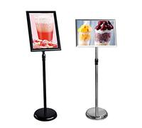Adjustable Poster Sign Stand with Base for Display Floor Sign Stand Advertising Display Stand-Oriented Signage Mall Shopping Guide Wedding Signs Meeting Poster Signs (Color : Black, Size : A3)