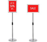 Adjustable Poster Stand, Adjustable Floor Sign Stand With Weighted Base And PVC Cover, Multicolor, For A3/A2/A4(Onecolor,A4)