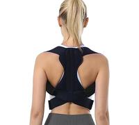 Adjustable Posture Corrector Back Support Belt, Unisex Breathable Shoulder Back Clavicle Brace Lumbar Spine Support For Prevent Scoliosis,Improve Hunchback,Relieve Pain ( Color : Black , Size : M )