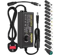 Adjustable Power Supply, 9V-36V 3A 108W DC Variable Universal AC/DC Adapter 100V-240V AC to DC Converter with Multiple Converter Heads & LED Voltage Display