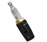 Adjustable Pressure Washer Nozzle, 2-3 GPM, Brass Soft Wash Twist Nozzle with 0 to 60° Spray Pattern for Low to High Reach Cleaning, Downstream Nozzle for Outdoor Use