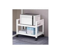 Adjustable Printer Stand with Wheels 2-Tier Office Storage Shelf Mobile Printer Cart for Home & Office Height-Adjustable Printer nizer (White)