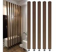 Adjustable Privacy Room Divider Screen - Customizable Wood Partition for Living Rooms & Studies, 2 Pieces, Stylish Entrance Hall Column - 63in/160cm