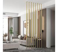 Adjustable Privacy Screen Room Divider - 7-Piece Metal Post Partition for Enhanced Space Separation in Living Rooms, Entryways, and Restaurants