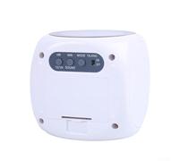 Adjustable Projection Alarm Clock with 24 Hour Voice Temperature Report and 10 Minute Interval Snooze USB or Battery Power (white)