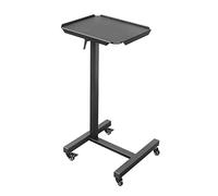 Adjustable Projector Stand - Home Floor Cart with Telescopic Shelf for Living Room & Conference Room - Mobile Projector Mount with Pulley Black