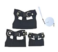 Adjustable PU Leather Bearded Dragon Harness - Soft Outdoor Safety | 3X Lightweight Secure Strap Set for Chameleon, Reptile, Lizard, Pet Walking Rope, Training, Travel, Adventure, Comfortable