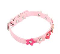 Adjustable PU Leather Dog Collar for Small Pets Comfortable Wearing with Floral Design for Chihuahua and Puppies Pet Accessories for Daily Use and Photo Shoots