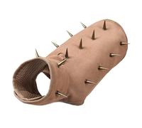 Adjustable PU Leather Dog Harness | Pet Clothing with Removable Spikes, Anti-Bite Vest for Outdoor Walks | Small Medium Size