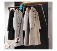 Adjustable Pull Down Closet Rod, Aluminum Alloy Wardrobe Lift Rail Organizer, Space-Saving Hanging Clothes Rack