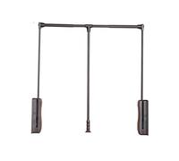 Adjustable Pull Down Closet Rod - Extendable Aluminum Wardrobe Rail, 20KG Load Capacity, Perfect for Cabinets & Wardrobes, Space-Saving Cloth Hanger Solutions