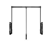 Adjustable Pull-Down Closet Rod for Clothes, Fits Cabinet Width 20.08-47.24 inch, Supports 44 lbs, Black Clothes Rail, Perfect for Space-Saving Storage Solutions