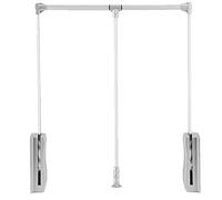 Adjustable Pull Down Closet Rod, Retractable Hanger Rail, Space-Saving Aluminum Clothing Rack, Extendable Wardrobe Solution for Efficient Storage