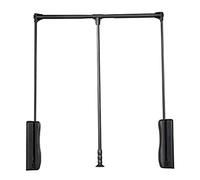 Adjustable Pull Down Closet Rod, Retractable Hanger Rail, Space-Saving Aluminum Clothing Rack, Extendable Wardrobe Solution for Efficient Storage