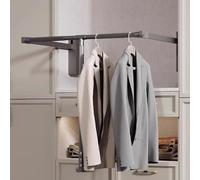 Adjustable Pull Down Closet RodSpaceSaving Wardrobe Lift Rail nizer SideMounted Soft Close Hanr 44 lbs Loadfor Easy Garment Access