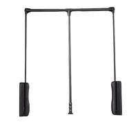 Adjustable Pull-Down Clothes Drying Rod, Telescopic Wardrobe Hanger with Single Buffer, Extends from 370 to 1210mm, Supports 15kg