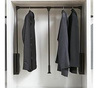Adjustable Pull-Down Clothes Rack Holder - Aluminum Closet nizer System for Efficient Storage 23.6 x 32.6 Inches Space-Saving Wardrobe Solution for Easy Access