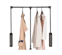 Adjustable Pull Down Drying Rack with Steel Hanger Rod Space Saving Design for Wardrobes Heavy Duty Load Capacity up to 40kg Ideal for Laundry nization