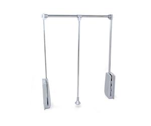 Adjustable Pull Down Hanging Wardrobe Rail Lift Silver 12 kg Max. Load of Emuca