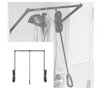 Adjustable Pull-down Wardrobe Slide Rail, Two-way Buffer Pull-down Makes It Easier to Pull Down the Clothes Hanging Rod,Save Space With Lifting Rod(Color,700-900mm)
