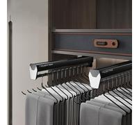 Adjustable Pull Out Clothes Hanger Rod - Extendable Wardrobe Rail & Sliding Track for Space-Saving Closet Organization