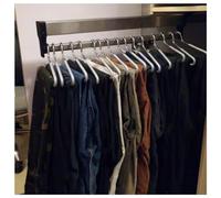 Adjustable Pull-Out Clothes Rail, Space-Saving Closet Rod, 30-80 cm, 25 KG Load Capacity, 700mm Length, Perfect for Wardrobe Organization and Maximizing Storage