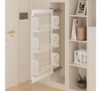 Adjustable Pull Out Shoe Rack, Stackable Metal Shoe Organizer for Closet, Narrow Hidden Storage for Entryway Hallway