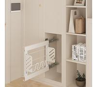 Adjustable Pull Out Shoe Rack, Stackable Metal Shoe Organizer for Closet, Narrow Hidden Storage for Entryway Hallway