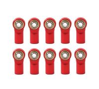 Adjustable Pull Rod Compatible With Axial For SCX10 D90 D110 For Tamiya CC01 For Racing 1/10 RC Car Crawler 10Pcs Metal M4 20MM Link Tie Rod End Ball Joint(Red)