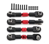 Adjustable Pull Rod For 4Pcs Adjustable Aluminium Alloy Turnbuckles Remote Controls Cars Upgrades Modifications Parts Accessories(Red)