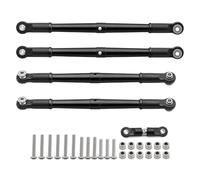 Adjustable Pull Rod For ARRMA 1/8 For KRATON For OUTCAST 6S Aluminum Alloy Front And Rear Steering Linkage Set Upgrades Part AR330230(Black)