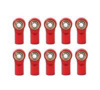 Adjustable Pull Rod For AXIAL For SCX10 D90 D110 For Tamiya CC01 1/10 10Pcs Metal M4 20MM Aluminum Link Tie Rod End Ball Joint RC Car Crawler Parts(Red)