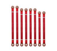 Adjustable Pull Rod For Axial For SCX10 For RGT 86100 1/10 Internally Threaded Aluminum Link With M3 Rod End Set 313mm Wheelbase RC Crawler(Red,5mm)