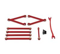 Adjustable Pull Rod For FMS FCX24M 1/24 For Camel Cup D110 6061 Aluminum Pull Rod Remote Controls Car Upgrades Parts Accessories(Red)