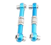 Adjustable Pull Rod For HSP 94101 94102 94103 94123 1/10 2Pcs 102017 02017 Aluminum Front Rear Servo Link Electric On-Road Drift RC Car Upgrade Part(Blue2)