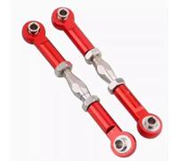Adjustable Pull Rod For HSP 94111 94188 1/10 2pcs 106017 166017 Aluminum Alloy Servo Linkage Front Rear Link Set RC Car Upgrade Part 08242 06016(Red)