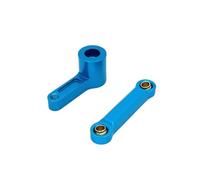 Adjustable Pull Rod For MJX 1/7 7303 Remote Control Car Metal Upgrade 25T Servo Arm Steering Linkage Rod Spare Parts Accessories(Blue)