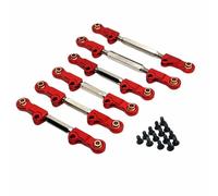 Adjustable Pull Rod For MJX 7303 7304 1/7 Metal Upgrade Adjustable Linkage Rod Spare Remote Control Car Parts Accessories(Red)