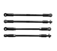 Adjustable Pull Rod For TRAXXAS For E-Maxx T-Maxx 4PCS Aluminum Alloy RC Link Rod Linkage Set 139MM And 149mm Wheelbase Crawler Car Accessories Truck(Black)