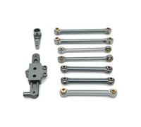 Adjustable Pull Rod For WLtoys 124006 12423 12427 12428 1/12 Metal Upgrade Fixed Rod Steering Group Servo Arm RC Car Parts Accessories(Gray)