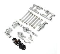 Adjustable Pull Rod For Wltoys 124006 12423 12427 12428 12429 1/12 Metal Upgrade Parts Kit Steering Cup Assembly Link Rod RC Car Accessories(Silver)