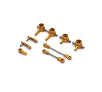 Adjustable Pull Rod For WLtoys 284131 K969 K979 K989 K999 P929 P939 1/28 Metal Steering Cup Steering Link 28T Servo Arm RC Car Tracked Vehicles Parts Replacement Use(Yellow)