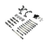 Adjustable Pull Rod For WPL 1/16 C14 C24 C34 B14 B24 For Henglong Metal Upgrade Steering Linkage Shock Absorber Kit Remote Control Car Parts Accessories(Gray)