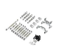 Adjustable Pull Rod For WPL 1/16 C14 C24 C34 B14 B24 For Henglong Metal Upgrade Steering Linkage Shock Absorber Kit Remote Control Car Parts Accessories(Silver)